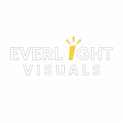 Everlight Visuals logo with a glowing yellow light icon replacing the “I” in LIGHT, representing innovative 3D virtual tour services.