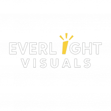 Everlight Visuals logo with a glowing yellow light icon replacing the “I” in LIGHT, representing innovative 3D virtual tour services.